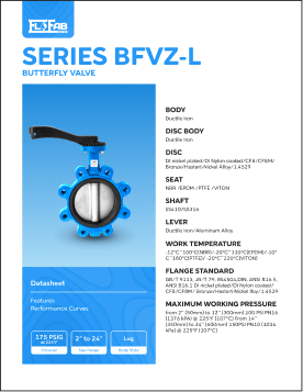FloFab's Hydronic Accessories BFVZ-L Butterfly Valve Datasheet Thumbnail