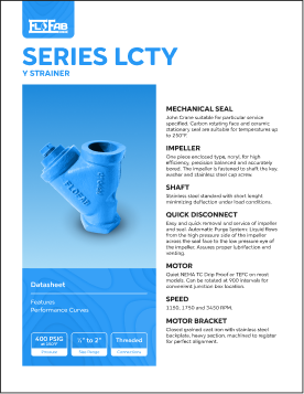 FloFab's Hydronic Accessories LCTY Y Strainer Datasheet Thumbnail