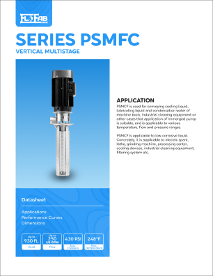 FloFab's Plumbing Pumps PSMFC Vertical Multistage Pump Datasheet Thumbnail