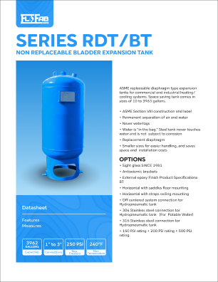 FloFab's RDT/BT Expansion Tank Datasheet Thumbnail